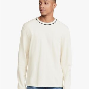 Club Monaco Cream Long Sleeve Tee